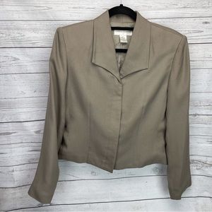 🍁 Vintage Casual Corner Silk Blazer Lined Jacket Coat sz 10